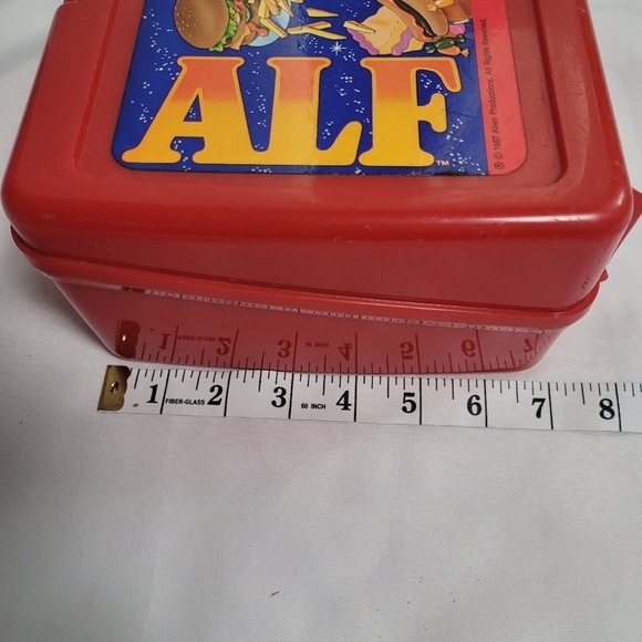 VTG 1987 ALF Red Plastic Lunchbox w/Thermos - Picture 15 of 15
